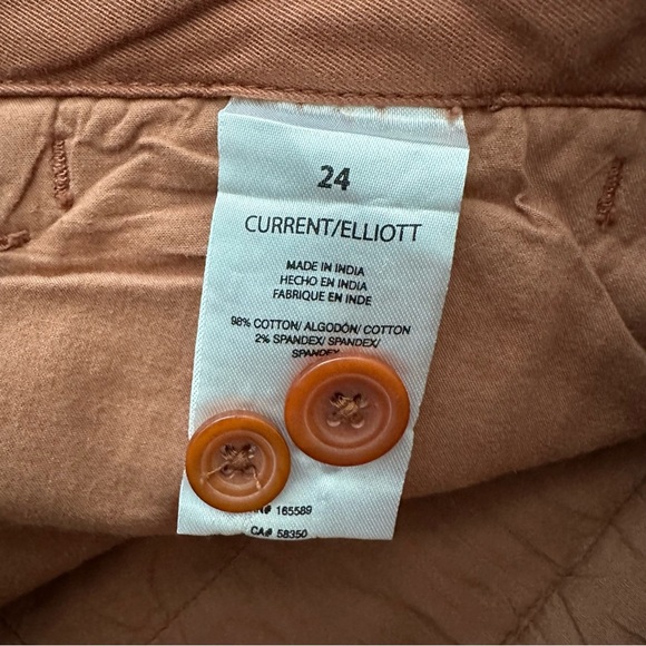 Current/Elliott Pants Womens Size 24 The Captain Slim - Picture 11 of 13